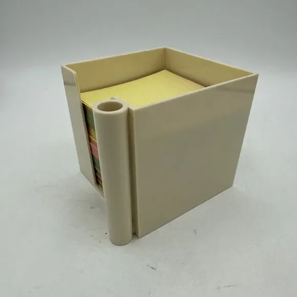 Vintage Notepad Plastic Paper Pen Holder Desk Organizer Stationery - Picture 2 of 13